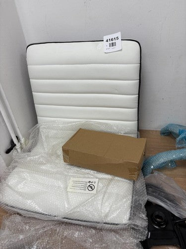 HOMCOM Armless Mid-Back Adjustable Office Chair-White — New (other) (photo 3)
