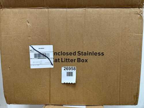 PetPicks Stainless Steel Litter Box - Extra Large Enclosed Metal Litter Tray — New (other) (photo 4)