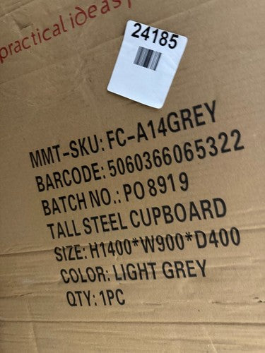 BNIB FC-A14 Grey 2 Door Steel Storage Cabinet 1400mm Collect NN5 — New (other) (photo 6)