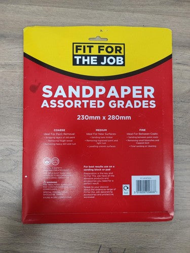 Fit For The Job 10 Large A4 Size Sheets Sandpaper Assorted Grades for Sanding — New (other) (photo 2)