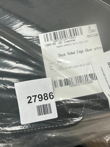 Black rolled edge silver stitch mats subaru impreza hatch 2007-2012 — New (other) (photo 3)