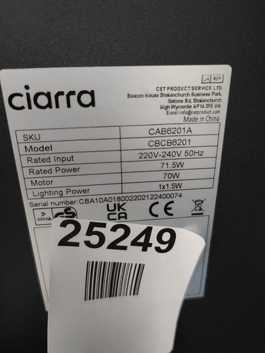 CIARRA CBCB6201 60cm Chimney Cooker Hood — New (other) (photo 7)