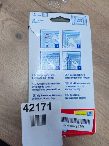 TESA Fly Screen for Windows, Standard Quality, Anthracite, 1.3 m x 1.5 m
