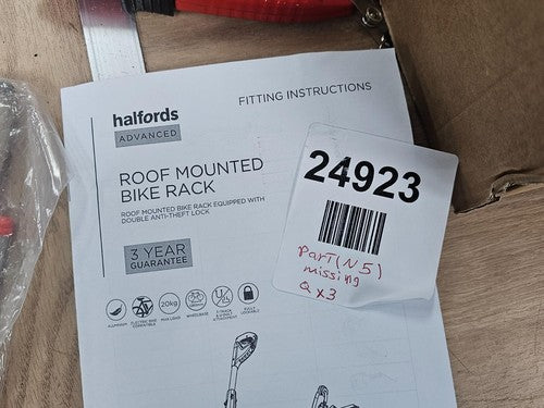 Halfords Essentials Bike Rack Roof Mounted — New (other) (photo 5)