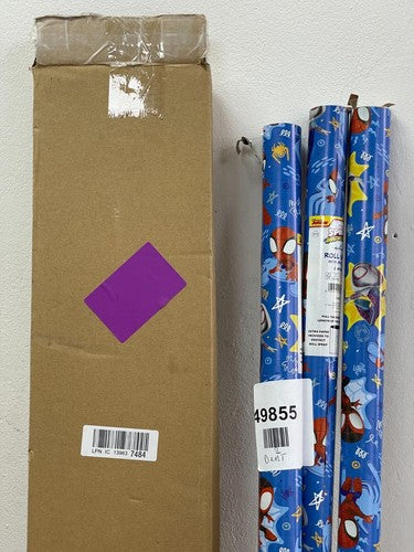 6M Any Occasion Wrapping Paper - 3 x 2M Rolls in 1 MARVEL Spidey & Friends Desig