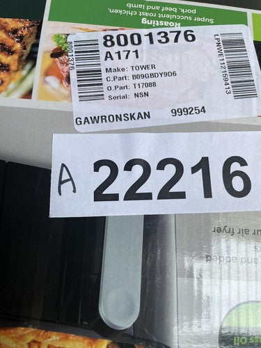 Tower Vortx 17lb Dual Basket Air Fryer T17088 - Brand New But Slightly Broken — New (other) (photo 3)