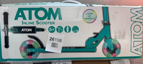 ATOM Light Up Inline Scooter Neochrome | 2 Wheel LED Kids Folding Kick Ride On — New (other) (photo 2)