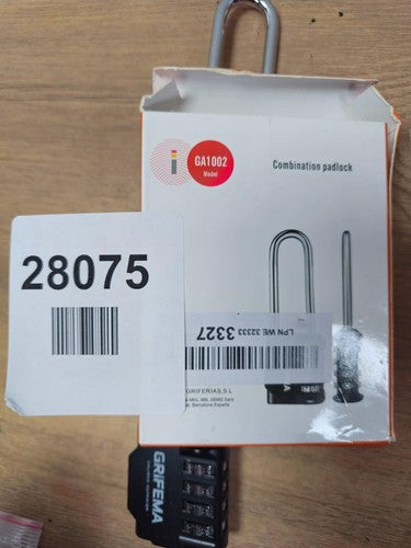GRIFEMA GA1002 4 Digit Combination Padlock, Long Shackle Padlock, 1 piece