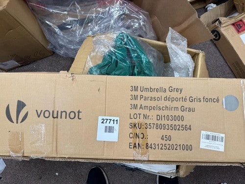 VOUNOT 3M Grey Cantilever Garden Parasol Banana Patio Umbrella — New (other) (photo 7)