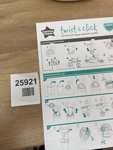 Tommee Tippee Twist and Click Advanced Nappy Disposal Bin — New (other) (photo 2)