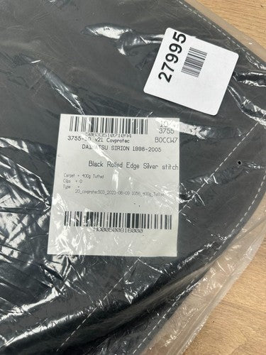 black rolled edge silver stitch mats daihatsu sirion 1998-2005 — New (other) (photo 3)