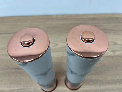 Tower T847005WR Electric Salt & Pepper Mill In Marble & Rose Gold — Used (photo 2)