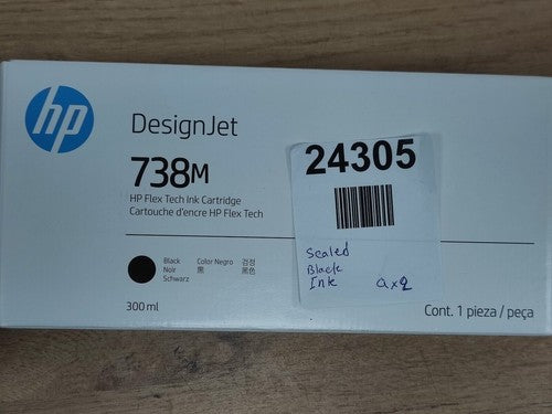 HP 738M Black DesignJet Ink Cartridge. - BLACK — New (other) (photo 2)