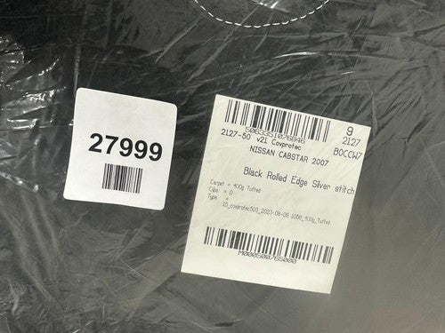 black rolled edge silver stitch mats nissan cabstar 2007 — New (other) (photo 2)