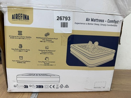 AIREFINA AF-A08 Double Size Inflatable Air Mattress (203x152x46cm) -Z03