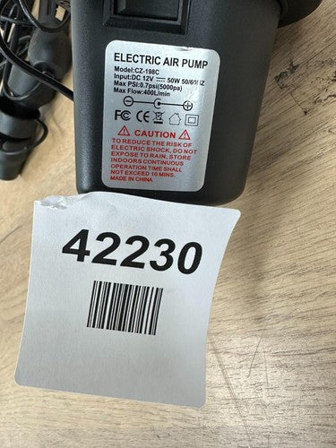 Electric Air Pump for Inflatables 3 Nozzles AC 240V/DC 12V 50W High Power New