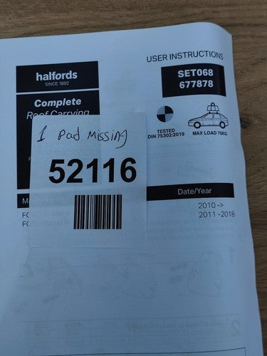Halfords Roof Bar System — Used (photo 6)