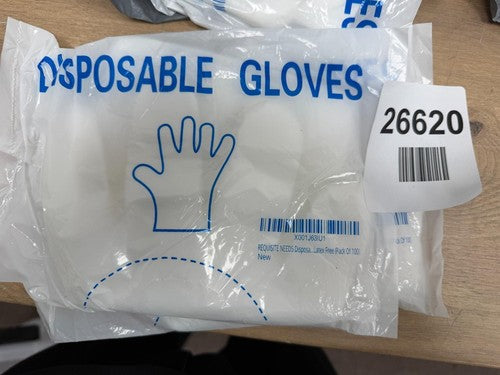 REQUISITE NEEDS Disposable Gloves Clear Plastic Polyethylene Transparent — New (other) (photo 2)