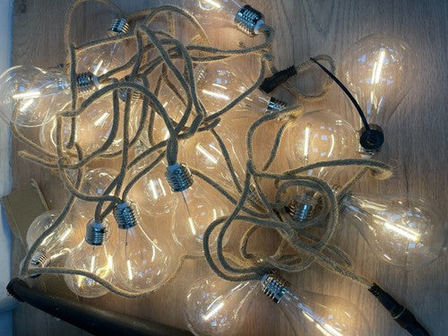 Connectable Festoon light, 20 GLS  Warm White LED Lamps