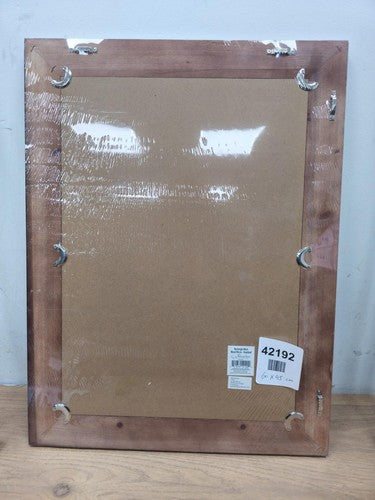 Stonebriar 60 x 45 Rectangle Natural Wood Frame Wall Mirror