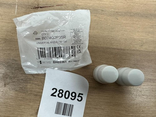 Universal White Radiator Valve Caps (Pack 2)