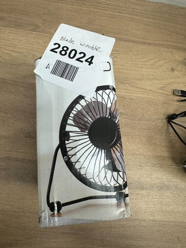 Invero® Mini USB 4-Inch Tilting Desktop Cooling Fan with Metal Shell