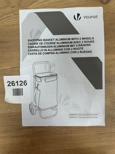 VOUNOT Folding Shopping Trolley, Aluminium Lightweight Shopping Cart — New (other) (photo 2)
