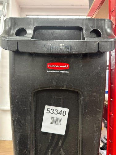 Rubbermaid Slim Jim Container Black Made of Plastic Capacity — Used (photo 2)