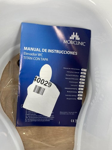 Mobiclinic Toilet Seat Raise | Bathroom Accessories | Toilet Seat Raise with Lid