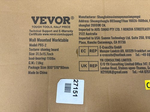 Vevor wall mounted worktable
