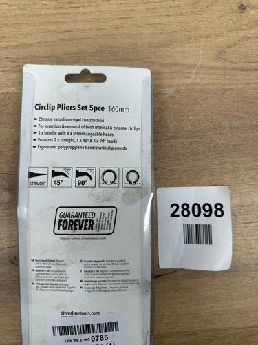 Silverline Circlip Pliers Set 5pce - 160mm — New (other) (photo 3)