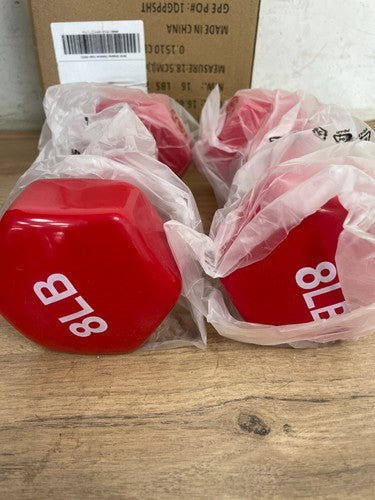 Amazon Basics Vinyl Dumbbells 8lb set — New (other) (photo 2)