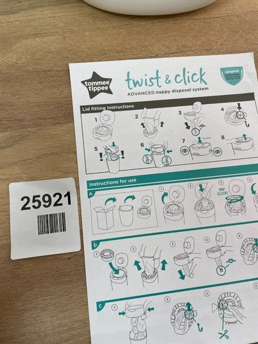 Tommee Tippee Twist and Click Advanced Nappy Disposal Bin — New (other) (photo 3)