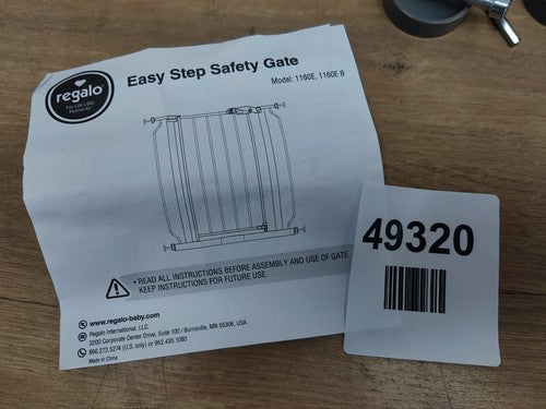 REGALO EASY STEP SAFETY GATE METAL WALK-THROUGH MODEL  1160E DS  WHITE