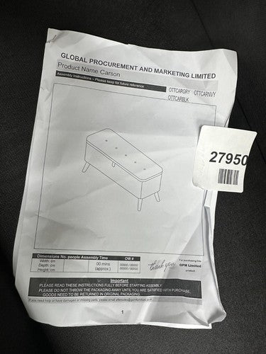 Carson Storage Ottoman Chest — New (other) (photo 6)