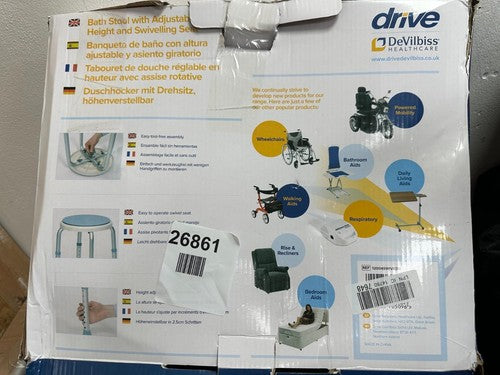 Drive DeVilbiss Bath Stool Adjustable Height & Swivel Seat — New (other) (photo 2)