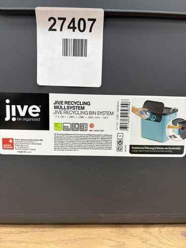 Rotho Jive Recycling Müllsystem grün Set of 3 waste separation system 30l