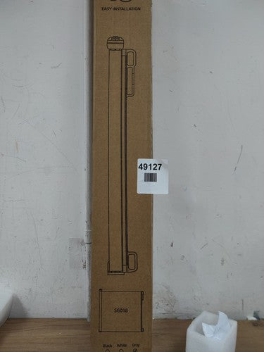 34" Tall x 55” Wide Retractable Baby Pet Mesh Gate 1-Hand Operation Gray