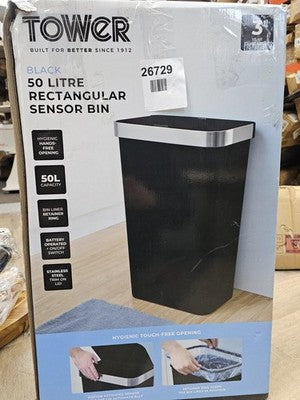 Tower 50L Sensor Bin - Black — New (other) (photo 6)
