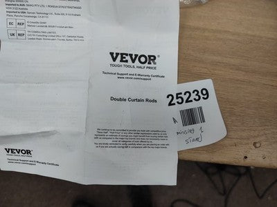 VEVOR Curtain Rods Adjustable Length Round Finials — New (other) (photo 5)