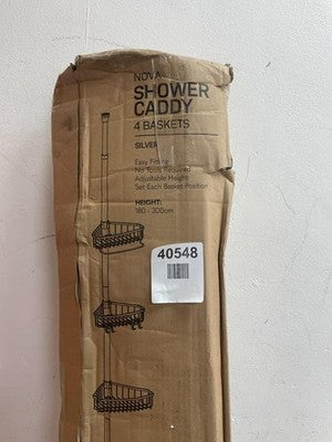 Nova 4 Tier Adjustable (180-300cm) Shower Caddy Silver — New (other) (photo 3)
