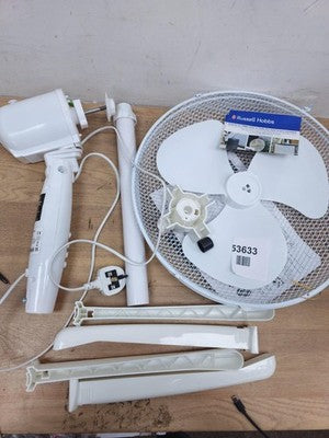 Russell Hobbs 16" Inch, Lightweight, Pedestal Fan, 3 Speeds, White -RHPPF1621-AZ — Used (photo 3)