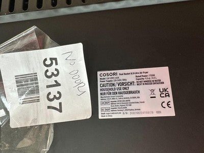 COSORI Air Fryer Model: CAF-R901-AUK Touch Control Panel - NO DOORS — Used (photo 3)