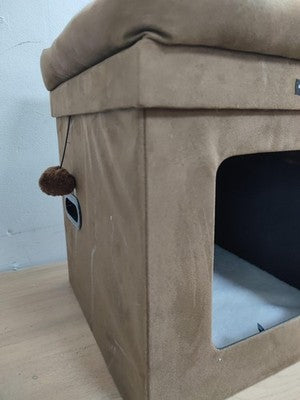 Collapsible Cat House Box Brown — Used (photo 2)