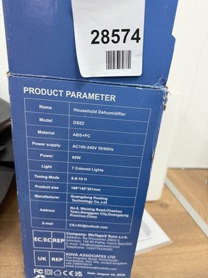 Portable Dehumidifier For Home DS02 In White 7 Coloured Lights — New (other) (photo 6)