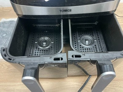 Tower Vortx 9L Dual Basket Air Fryer - Black (T17088) — Used (photo 4)