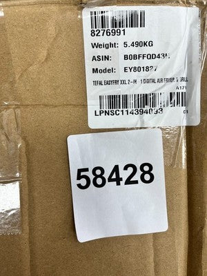 Tefal EY801827 2-in-1 Digital Air Fryer & Grill EasyFry 6.5L 1830W Black — Used (photo 5)