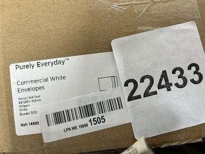 Purely Everyday Commercial White Envelopes Pocket Self Seal CS 229 x 162mm — New (other) (photo 3)