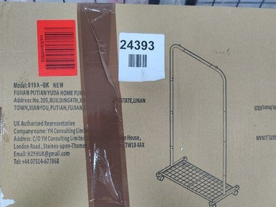 Clothes Rail, Portable Clothes Rack with Hook and Metal Storage Shelf — New (other) (photo 5)