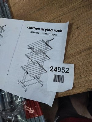3 Tier Clothes Airer, Folding Stainless Steel Laundry Drying Rack, Adjustable — New (other) (photo 2)